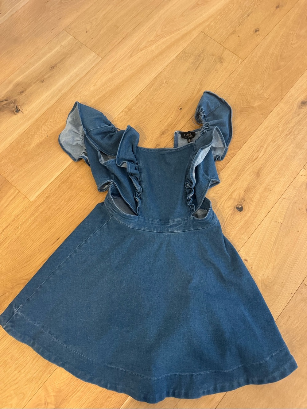 Flying Tomato Blue Ruffle Strap Mini Dress - Picture 4 of 5